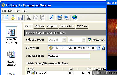 Screenshot of VCDEasy - Play your favorite audio and video files