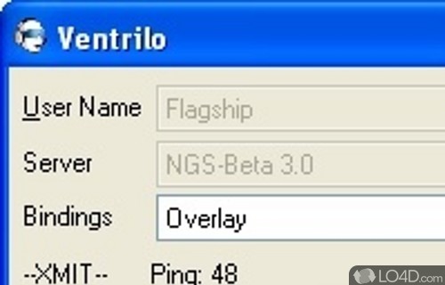 Screenshot of Ventrilo - VOIP program for organizations