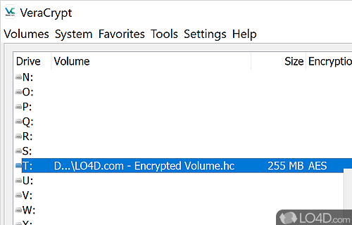 Free disk encryption software - Screenshot of VeraCrypt