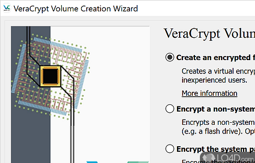 Quickly create encrypted partitions on computer, mount - Screenshot of VeraCrypt