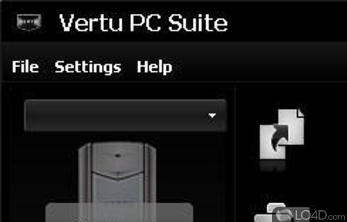 Screenshot of Vertu PC Suite - User interface