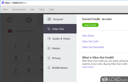Secure, encrypted connection - Screenshot of Viber for Windows