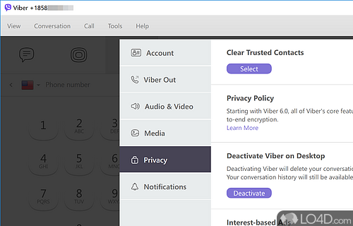 Viber Connect - Screenshot of Viber for Windows