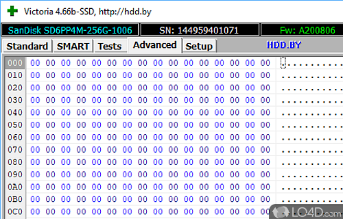 Handy HDD benchmark tool - Screenshot of Victoria SSD/HDD