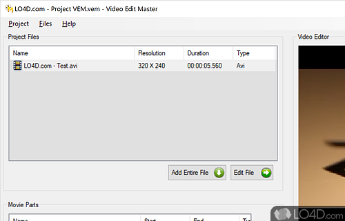 Screenshot of Video Edit Master - Video editor for any AVI (Divx, Xvid