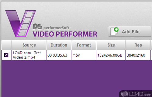 Video Performer Screenshot