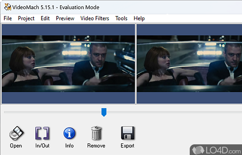 Create high-quality videos from multimedia files, then apply a wide range of effects to them - Screenshot of VideoMach