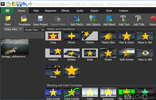 Everything you need for basic video editing - Screenshot of VideoPad Video Editor