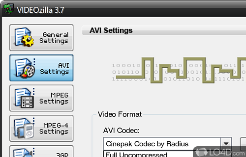 User interface - Screenshot of VIDEOzilla