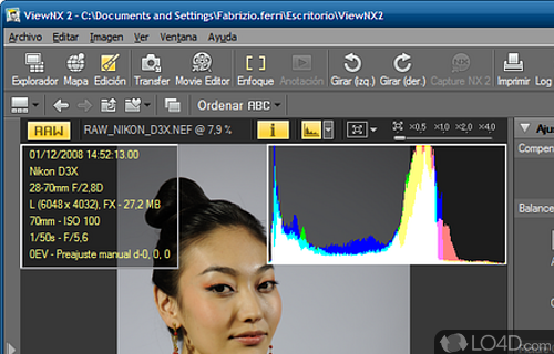 Screenshot of Nikon ViewNX - Which helps you transfer files from Nikon digital camera, view