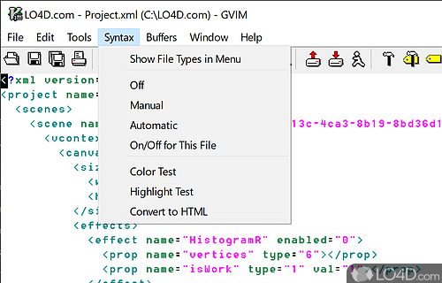 Vi - Screenshot of Vim for Windows