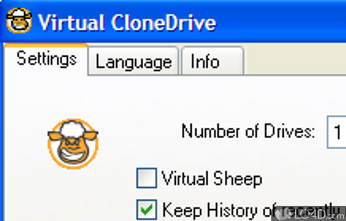 Screenshot of Virtual CloneDrive - Powerful app that helps you mount and unmount images while offering support for most formats on the market