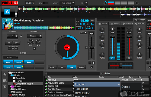 User interface - Screenshot of Virtual DJ Free