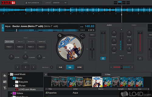 Mix music using multiple decks - Screenshot of Virtual DJ Free