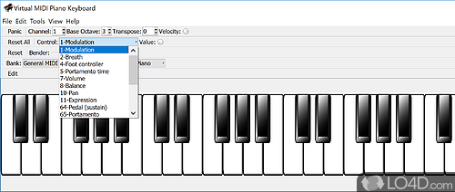 Play the piano virtually - Screenshot of Virtual MIDI Piano Keyboard