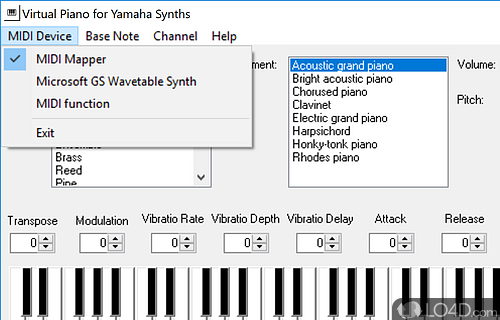 Online piano deals synthesizer