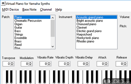 The advantages of being portable - Screenshot of Virtual Piano
