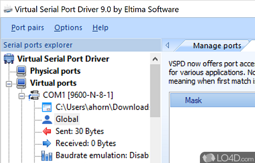 Virtual Serial Port Driver screenshot