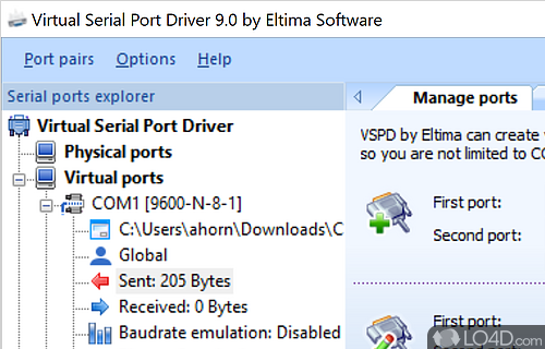 Virtual Serial Port Driver screenshot