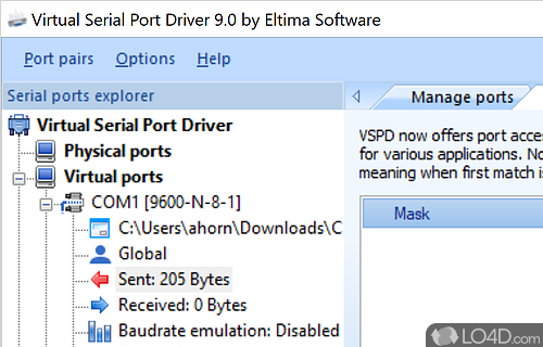 Virtual Serial Port Driver screenshot