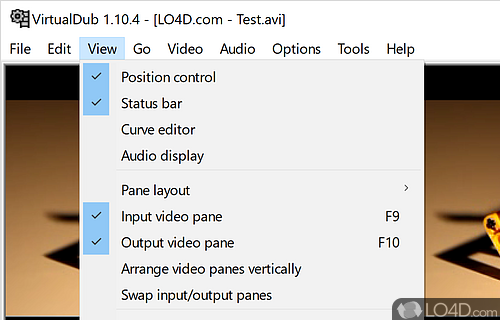 Video editor software - Screenshot of VirtualDub