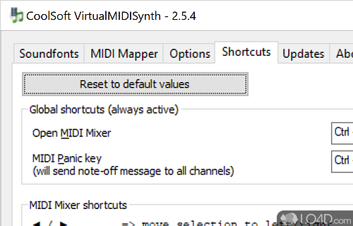 Simple and efficient MIDI synthesizer - Screenshot of VirtualMIDISynth