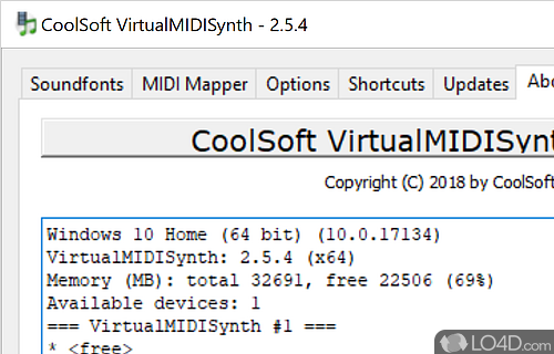 VirtualMIDISynth screenshot