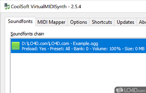 Improve the audio MIDI output in a few steps - Screenshot of VirtualMIDISynth
