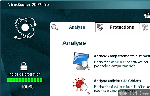 Screenshot of VirusKeeper 2011 - User interface
