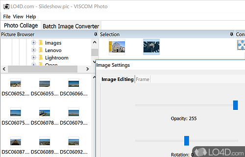 User interface - Screenshot of VISCOM Photo