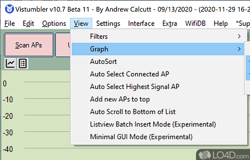 Find wireless connections - Screenshot of Vistumbler