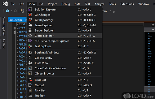 Microsoft Visual Studio - Screenshot of Visual Studio 2019