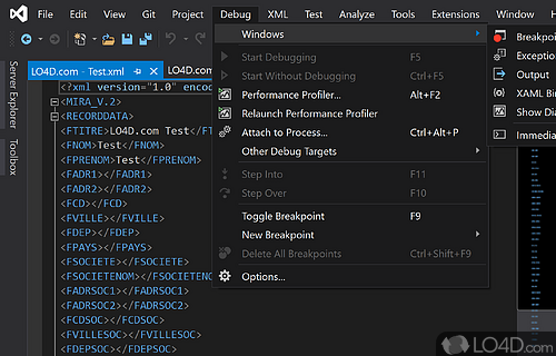 Premium coding services - Screenshot of Visual Studio 2019