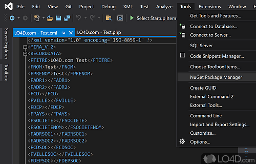 Supports 64-bit applications - Screenshot of Visual Studio 2019