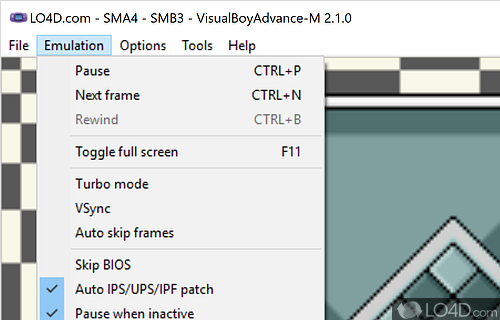 Seamlessly configure the audio, video, and shortcuts - Screenshot of VisualBoyAdvance-M