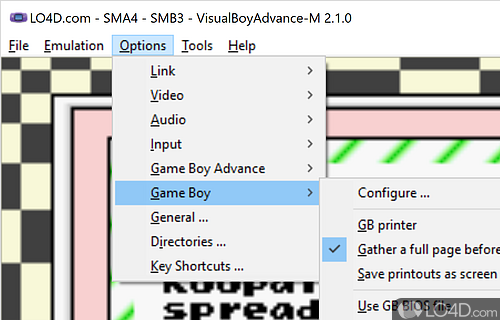Gaming emulator - Screenshot of VisualBoyAdvance-M