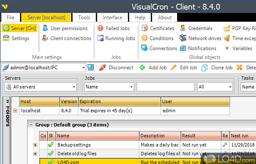 Automate repetitive tasks to save time - Screenshot of VisualCron