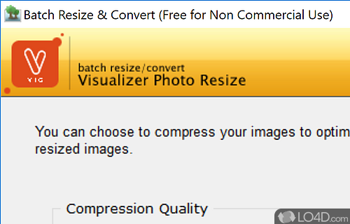 Optimize size without compromising quality, and add text watermarks - Screenshot of Visualizer Photo Resize