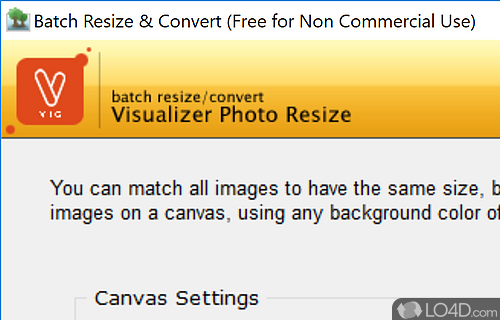Resize all your photos conveniently - Screenshot of Visualizer Photo Resize
