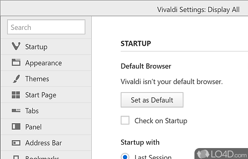 Clean and easy to use - Screenshot of Vivaldi