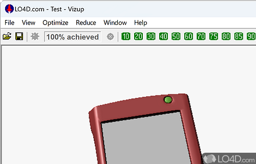 User interface - Screenshot of VizUp Reducer