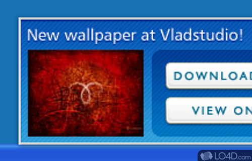 Screenshot of Vladstudio Companion - One-click access to unique Vladstudio artworks given away as desktop wallpapers