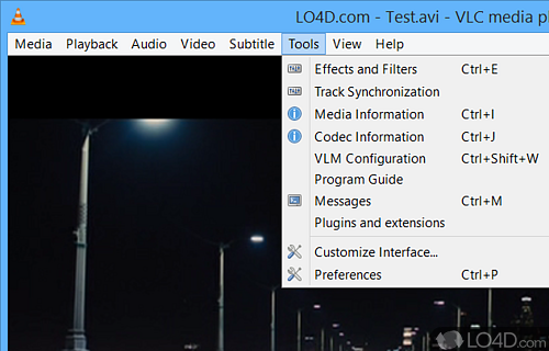 User interface - Screenshot of VLC Media Player Portable