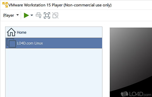 Clean feature lineup - Screenshot of VMware Workstation Player