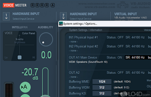 Mix music - Screenshot of VoiceMeeter
