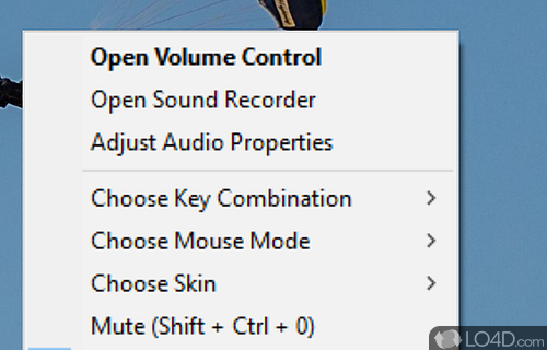 Screenshot of VolumeTouch - Accessibility via the system tray