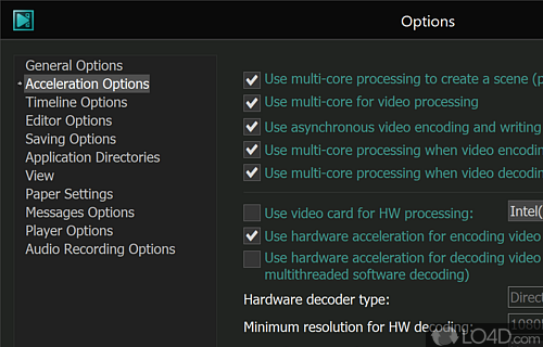 Rearrange selected files, adjust the size and length, and change other parameters - Screenshot of VSDC Free Video Editor