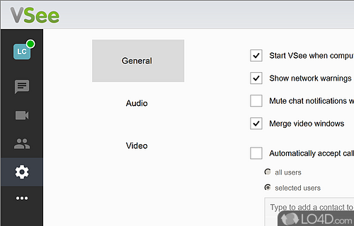 Intuitive interface makes it easy to use - Screenshot of VSee