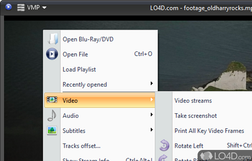 Play video and audio files without the need for additional codecs - Screenshot of VSO Media Player