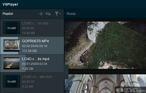 Suitable for play, edit of the recorded video file and live view of RTSP stream - Screenshot of VSPlayer